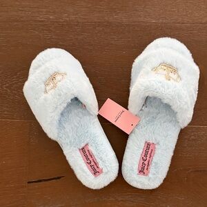 Juicy Couture Soft White Slippers